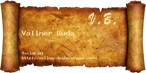 Vallner Buda névjegykártya